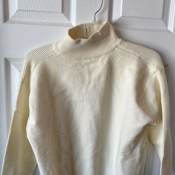 Deep Self Sweater Women’s Size Small Pullover Cream NWT 1/4 Zip High Neck - Picture 7 of 10
